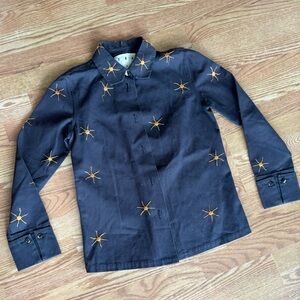 Trademark Embroidered Shirt Jacket – Size 2 – 100% Cotton